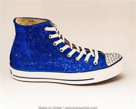 royal blue high top sneakers.